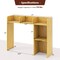 Costway Desk Bookshelf Desktop Storage Organizer Display Shelf Rack Dorm Office Natural/White/Brown